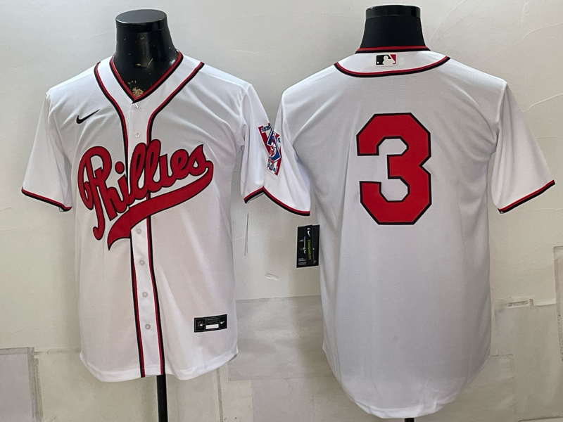 Men 2026 Philadelphia Phillies #3 white Game Nike MLB Jersey 082300->philadelphia phillies->MLB Jersey